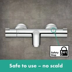 Hansgrohe Ecostat 1001 CL Thermostatic Exposed Bath Shower Mixer - 13201000 8 Hansgrohe Ecostat 1001 CL Thermostatic Exposed Bath Shower Mixer - 13201000 -Bath Taps Shop 13201000 D2 460