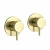 JTP Vos Brushed Brass Wall Mounted Side Valves (Pair) 2 JTP Vos Brushed Brass Wall Mounted Side Valves (Pair) -Bath Taps Shop 23089BBR P