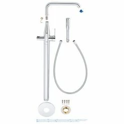 Grohe Essence Floor Mounted Bath Shower Mixer - Chrome - 23491001 9 Grohe Essence Floor Mounted Bath Shower Mixer - Chrome - 23491001 -Bath Taps Shop 23491001 D2 460