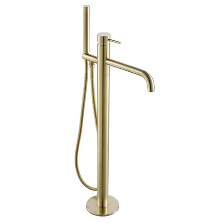 JTP Vos Brushed Brass Freestanding Bath Shower Mixer 3 JTP Vos Brushed Brass Freestanding Bath Shower Mixer