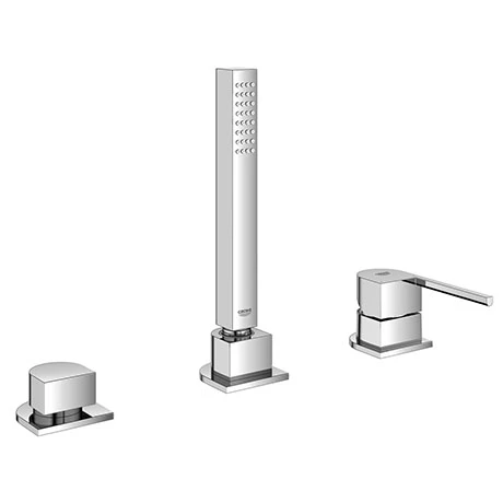 Grohe Plus 3 Tap Hole Rim Mounted Bath Mixer (No Spout) - 23845003 7 Grohe Plus 3 Tap Hole Rim Mounted Bath Mixer (No Spout) - 23845003 -Bath Taps Shop 23845003 p