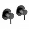 JTP Vos Matt Black Wall Mounted Side Valves (Pair) 1 JTP Vos Matt Black Wall Mounted Side Valves (Pair) -Bath Taps Shop 28089MB P
