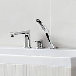 Hansgrohe Metris 3-Hole Deck Mounted Single Lever Bath Mixer - 31190000 7 Hansgrohe Metris 3-Hole Deck Mounted Single Lever Bath Mixer - 31190000 -Bath Taps Shop 31190000 D2 460