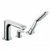 Hansgrohe Metris 3-Hole Deck Mounted Single Lever Bath Mixer - 31190000 2 Hansgrohe Metris 3-Hole Deck Mounted Single Lever Bath Mixer - 31190000 -Bath Taps Shop 31190000 P