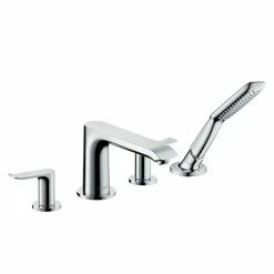 Hansgrohe Metris 4-hole Deck Mounted Bath Mixer - 31442000
