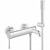 Grohe Essence Wall Mounted Bath Shower Mixer and Kit - 33628001 2 Grohe Essence Wall Mounted Bath Shower Mixer and Kit - 33628001 -Bath Taps Shop 33628001 P