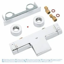 Grohe Grohtherm 2000 Wall Mounted Thermostatic Bath Shower Mixer - 34464001 13 Grohe Grohtherm 2000 Wall Mounted Thermostatic Bath Shower Mixer - 34464001 -Bath Taps Shop 34464001 D5 460