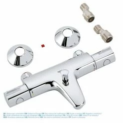 Grohe Grohtherm TMV2 800 Wall Mounted Thermostatic Bath Shower Mixer - 34567000 10 Grohe Grohtherm TMV2 800 Wall Mounted Thermostatic Bath Shower Mixer - 34567000 -Bath Taps Shop 34567000 D4 460