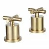 JTP Solex Brushed Brass Deck Mounted Panel Valves (Pair) 1 JTP Solex Brushed Brass Deck Mounted Panel Valves (Pair) -Bath Taps Shop 66809BBR P