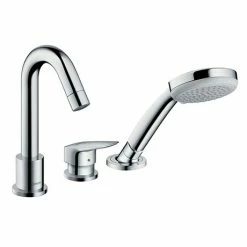 Hansgrohe Logis 3-Hole Deck Mounted Single Lever Bath Mixer - 71310000