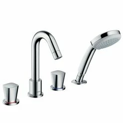 Hansgrohe Logis 4-Hole Deck Mounted Bath Shower Mixer - 71314000