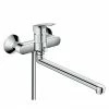 Hansgrohe Logis Single Lever Manual Bath Mixer with Long Spout - 71402000 1 Hansgrohe Logis Single Lever Manual Bath Mixer with Long Spout - 71402000 -Bath Taps Shop 71402000 P