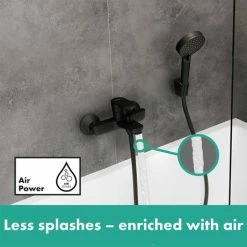 Hansgrohe Vernis Blend Exposed Single Lever Bath Shower Mixer - Matt Black - 71440670 7 Hansgrohe Vernis Blend Exposed Single Lever Bath Shower Mixer - Matt Black - 71440670 -Bath Taps Shop 71440670 ai2 460
