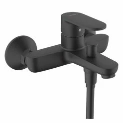 Hansgrohe Vernis Blend Exposed Single Lever Bath Shower Mixer - Matt Black - 71440670