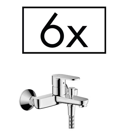 Hansgrohe Pack of 6 Vernis Blend Exposed Single Lever Bath Shower Mixer - 71447000 3 Hansgrohe Pack of 6 Vernis Blend Exposed Single Lever Bath Shower Mixer - 71447000