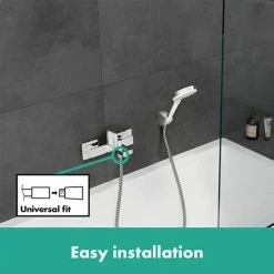 Hansgrohe Vernis Shape Exposed Single Lever Bath Shower Mixer - Chrome - 71450000 8 Hansgrohe Vernis Shape Exposed Single Lever Bath Shower Mixer - Chrome - 71450000 -Bath Taps Shop 71450000 ai2 460