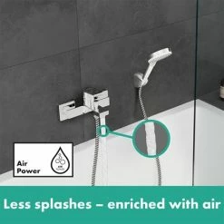Hansgrohe Vernis Shape Exposed Single Lever Bath Shower Mixer - Chrome - 71450000 9 Hansgrohe Vernis Shape Exposed Single Lever Bath Shower Mixer - Chrome - 71450000 -Bath Taps Shop 71450000 ai3 460