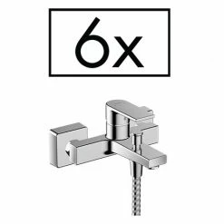 Hansgrohe Pack of 6 Vernis Shape Exposed Single Lever Bath Shower Mixer - 71457000