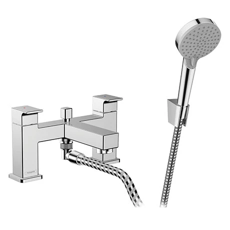 Hansgrohe Vernis Shape Bath Shower Mixer with Kit - Chrome - 71462000 3 Hansgrohe Vernis Shape Bath Shower Mixer with Kit - Chrome - 71462000