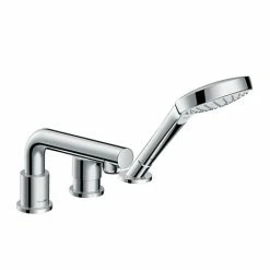 Hansgrohe Talis S 3-Hole Deck Mounted Single Lever Bath Mixer for Secuflex - 72416000