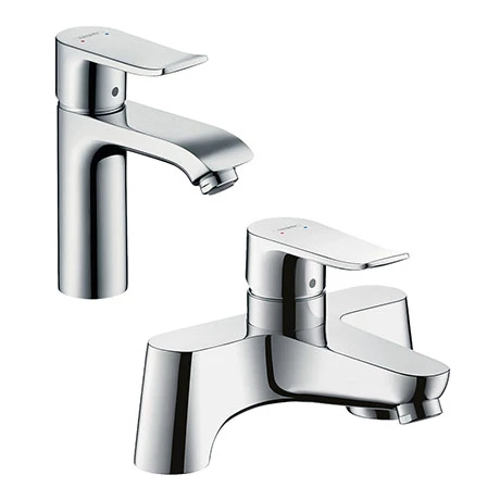 Hansgrohe Metris 110 Basin Mixer + Bath Filler Tap Package 3 Hansgrohe Metris 110 Basin Mixer + Bath Filler Tap Package