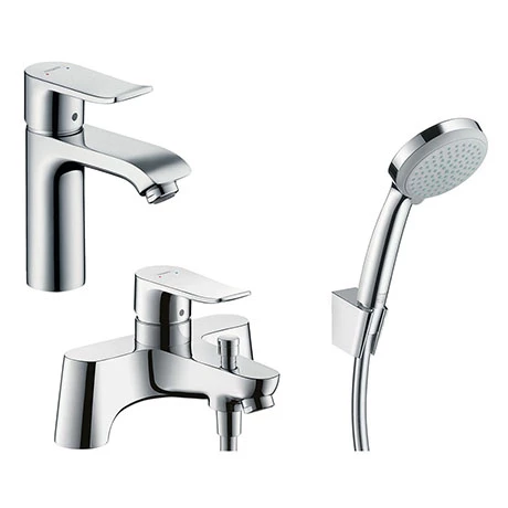 Hansgrohe Metris 110 Basin Mixer + Bath Shower Mixer Tap Package 3 Hansgrohe Metris 110 Basin Mixer + Bath Shower Mixer Tap Package