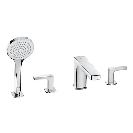 Roca Escuadra 4-Hole Bath Shower Mixer with Kit - A5A0901C00 3 Roca Escuadra 4-Hole Bath Shower Mixer with Kit - A5A0901C00