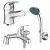 Apollo Contemporary Basin and Bath Shower Mixer Taps - Chrome 1 Apollo Contemporary Basin and Bath Shower Mixer Taps - Chrome -Bath Taps Shop APO304 APO305 n p