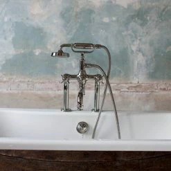 Arcade Deck Mounted Bath Shower Mixer - Nickel - Various Tap Head Options 10 Arcade Deck Mounted Bath Shower Mixer - Nickel - Various Tap Head Options -Bath Taps Shop ARC18 D3 460