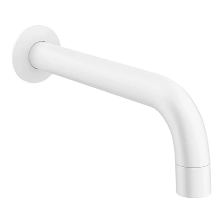 Arezzo Matt White Wall Mounted Bath Spout 3 Arezzo Matt White Wall Mounted Bath Spout