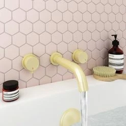 Arezzo Round Brushed Brass Wall Mounted (3TH) Bath Filler Tap 6 Arezzo Round Brushed Brass Wall Mounted (3TH) Bath Filler Tap -Bath Taps Shop AZ3THBRBF n d3 460