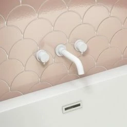 Arezzo Round Matt White Wall Mounted (3TH) Bath Filler Tap 7 Arezzo Round Matt White Wall Mounted (3TH) Bath Filler Tap -Bath Taps Shop AZ3WHTBT d2 460
