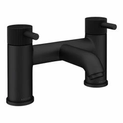 Arezzo Fluted Round Matt Black Bath Filler Tap 10 Arezzo Fluted Round Matt Black Bath Filler Tap -Bath Taps Shop AZ7TMBF d5 460