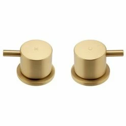Arezzo Brushed Brass 3/4" Deck Bath Side Valves (Pair) 7 Arezzo Brushed Brass 3/4" Deck Bath Side Valves (Pair) -Bath Taps Shop AZBBSDV d2 460
