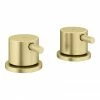 Arezzo Brushed Brass 3/4" Deck Bath Side Valves (Pair) 1 Arezzo Brushed Brass 3/4" Deck Bath Side Valves (Pair) -Bath Taps Shop AZBBSDV n p