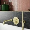 Arezzo Brushed Brass Round Concealed Manual Valve with Bath Spout + Shower Handset 2 Arezzo Brushed Brass Round Concealed Manual Valve with Bath Spout + Shower Handset -Bath Taps Shop AZBBSPK2 n p