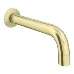 Arezzo Brushed Brass Round Concealed Manual Valve + Bath Spout 8 Arezzo Brushed Brass Round Concealed Manual Valve + Bath Spout -Bath Taps Shop AZBBWBF n d2 460