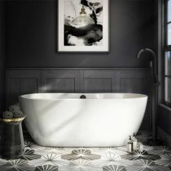 Arezzo Matt Black Freestanding Bath Tap with Shower Mixer 9 Arezzo Matt Black Freestanding Bath Tap with Shower Mixer -Bath Taps Shop AZFSBLK d3 460