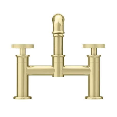 Arezzo Brushed Brass Industrial Style Bath Filler 6 Arezzo Brushed Brass Industrial Style Bath Filler - Image 4