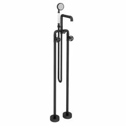 Arezzo Matt Black Industrial Style Freestanding Bath Shower Mixer Tap 10 Arezzo Matt Black Industrial Style Freestanding Bath Shower Mixer Tap -Bath Taps Shop AZISBK05 d3 460
