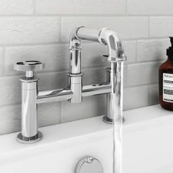 Arezzo Chrome Industrial Style Bath Filler