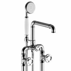 Arezzo Chrome Industrial Style Freestanding Bath Shower Mixer Tap 10 Arezzo Chrome Industrial Style Freestanding Bath Shower Mixer Tap -Bath Taps Shop AZISCH05 n d1 460