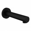 Arezzo Matt Black Round Wall Mounted Straight Bath Spout -Bath Taps Shop AZMBSP nw p
