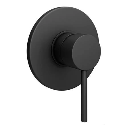 Arezzo Matt Black Round Concealed Manual Valve + Bath Spout 4 Arezzo Matt Black Round Concealed Manual Valve + Bath Spout - Image 2