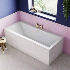 Arezzo Round Brushed Brass Bath Filler Tap 11 Arezzo Round Brushed Brass Bath Filler Tap -Bath Taps Shop AZRBFBB d5 460