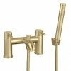Arezzo Round Brushed Brass Bath Shower Mixer incl. Shower Kit 1 Arezzo Round Brushed Brass Bath Shower Mixer incl. Shower Kit -Bath Taps Shop AZRBSMBB lrg 670