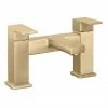 Arezzo Square Brushed Brass Bath Filler Tap 2 Arezzo Square Brushed Brass Bath Filler Tap -Bath Taps Shop AZSQBFBB l 670