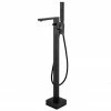 Arezzo Square Matt Black Floor Mounted Free-standing Bath Shower Mixer 2 Arezzo Square Matt Black Floor Mounted Free-standing Bath Shower Mixer -Bath Taps Shop AZSQFSMB l 670