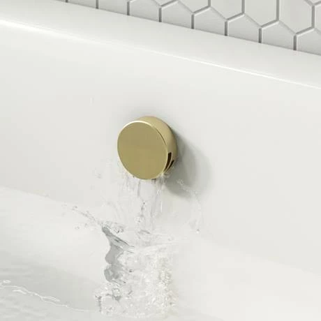Arezzo Brushed Brass Round Concealed Thermostatic Shower Valve w. Handset + Freeflow Bath Filler 5 Arezzo Brushed Brass Round Concealed Thermostatic Shower Valve w. Handset + Freeflow Bath Filler - Image 3