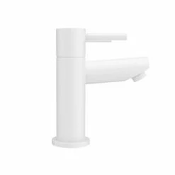 Arezzo Round Matt White Bath Filler Tap -Bath Taps Shop AZWHTBF d2 460